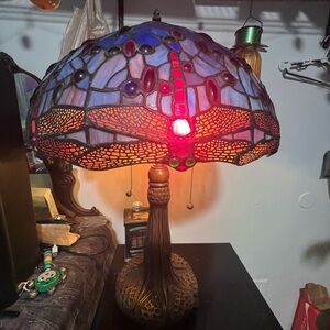 Artistic Dragonfly Stained Glass Table Lamp